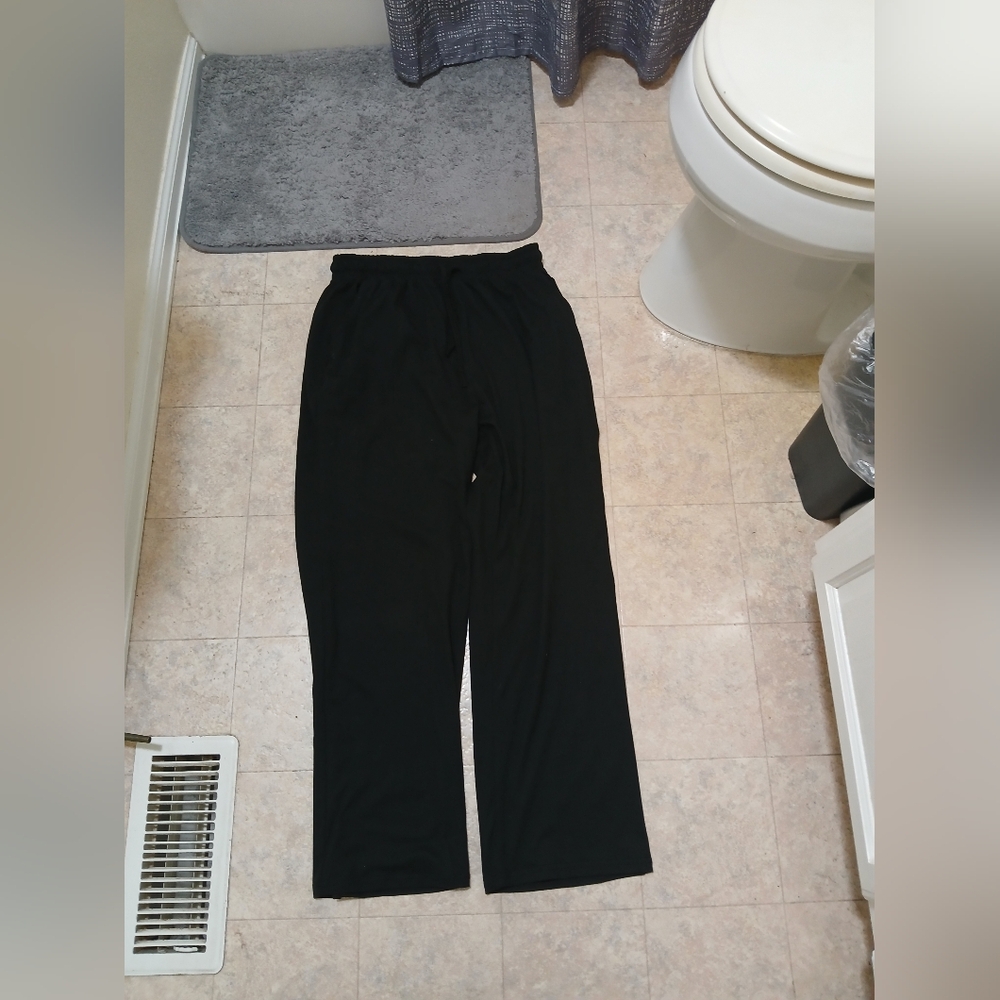 Black Wide Leg Lounge Pants